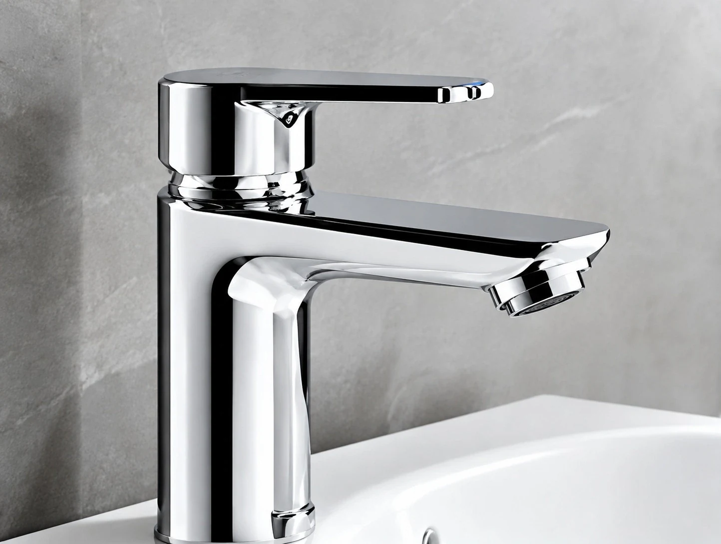 Illustrative basin mixer mood image, not an Amatra model
