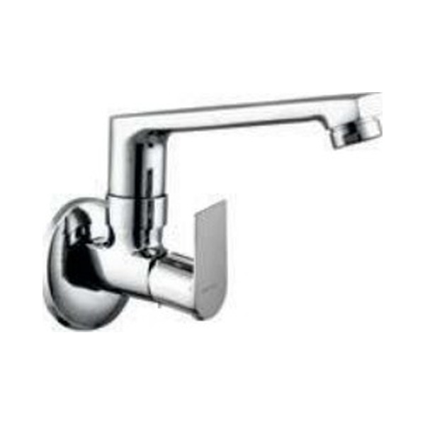 BT 510 Sink cock with swivel spout and wall flange, wall mounted
