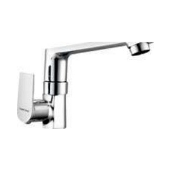 BT 512 Swan neck tap with swivel spout and left hand operating knob