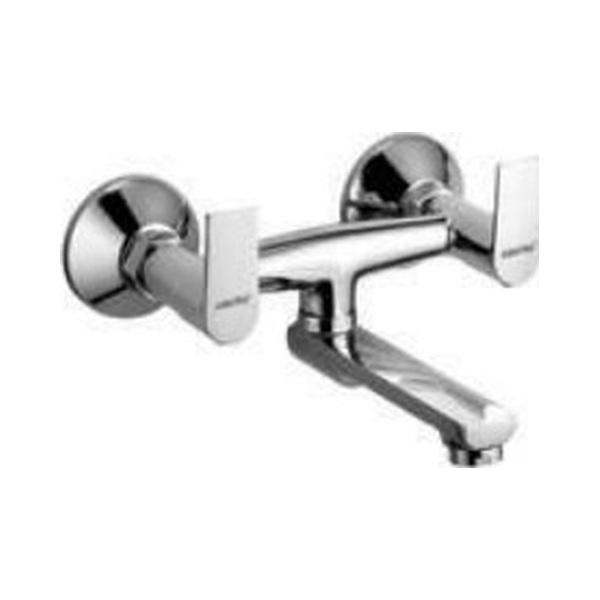 BT 519 Wall mixer non telephonic shower arrangement with connecting legs and wall flanges