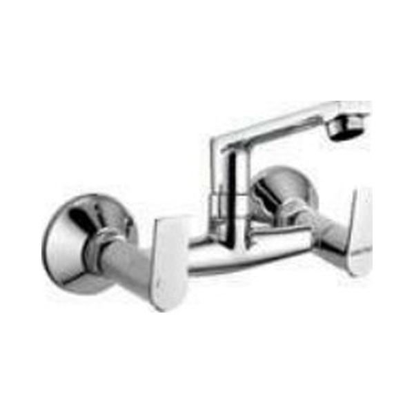 BT 520 Sink mixer with swivel spout and wall flange, wall mounted