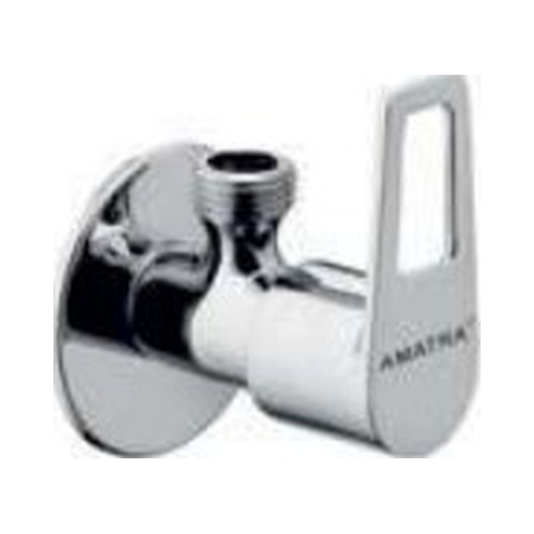 IN 602 Angular stop cock with wall flange