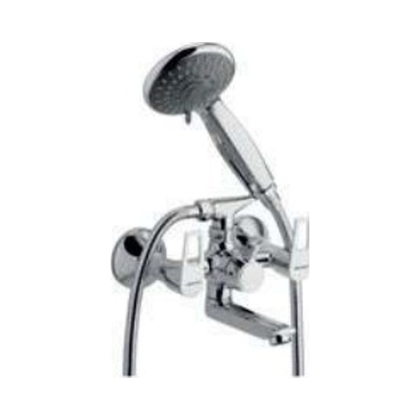 IN 621 Wall mixer with telephonic shower arrangement (crutch), connecting legs and wall flanges