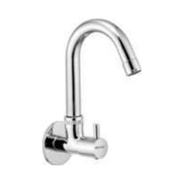 TR 1211 J Sink cock with swivel J spout and wall flange, wall mounted