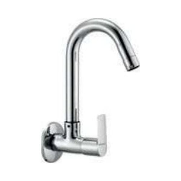 VC 911 J Sink cock with swivel J spout and wall flange, wall mounted