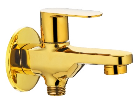 OG 108 Bib cock 2 way with wall flange