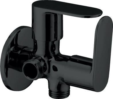 OBK 109 Angular stop cock 2 way with wall flange