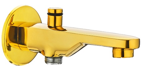 OG 115 Bath tub spout with wall flange and button arrangement for telephonic shower