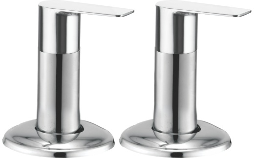 VC 950 Exposed part kit of concealed flush cock with fitting sleeve, operating lever and adjustable wall flange; compatible with 101-102