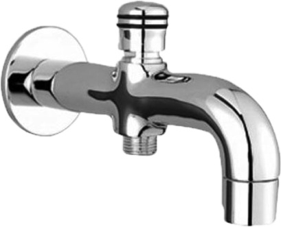 FL 315 Bath tub spout with wall flange and button arrangement for telephonic shower