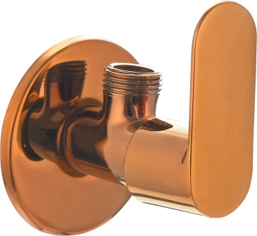 ORG 102 Angular stop cock with wall flange