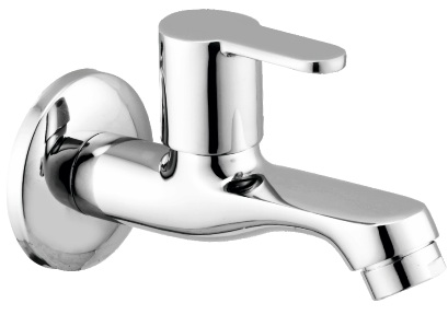 ML 1003 Bib cock long body with wall flange