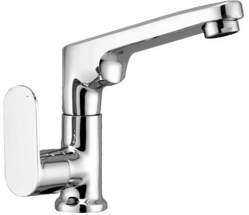 OC 112 Swan neck tap with swivel spout and left hand operating knob