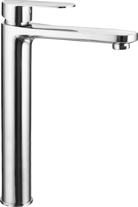 OC 107 Single lever basin mixer with 150mm extension body, fixed spout, without popup waste system; 460mm braided hoses