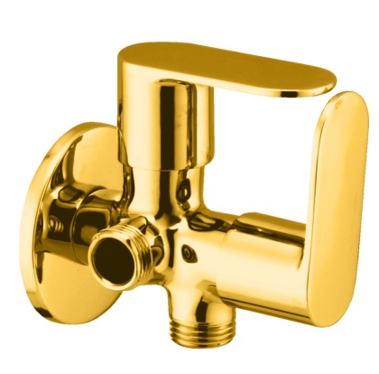 OG 109 Angular stop cock 2 way with wall flange