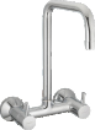 FL 320 E Sink mixer with extended swivel spout and wall flange