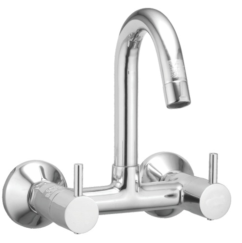 FL 320 Sink mixer with swivel spout and wall flange, wall mounted