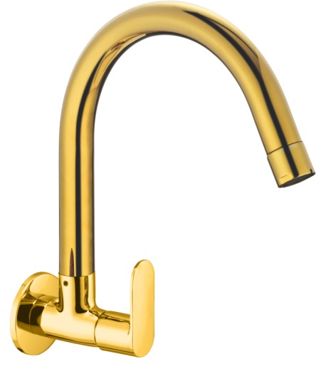 OG 111 J Sink cock with swivel J spout and wall flange, wall mounted
