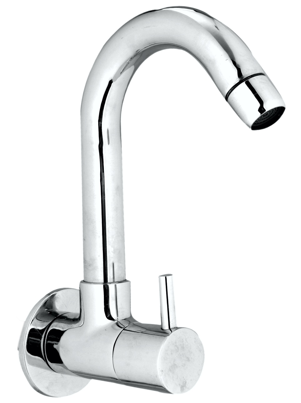 FL 311 J Sink cock with swivel J spout and wall flange, wall mounted