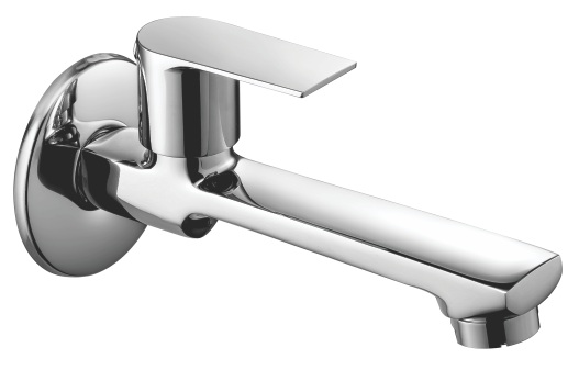 BT 503 Bib cock long body with wall flange