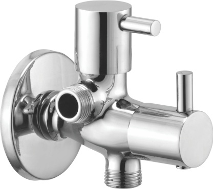 TR 1265 Angular stop cock 2 way with wall flange