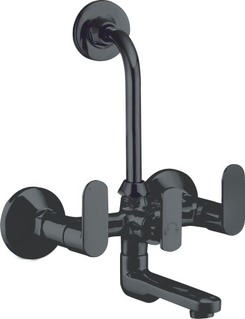 OBK 117 Wall mixer with overhead shower provision; 115mm bend pipe, connecting legs and wall flanges