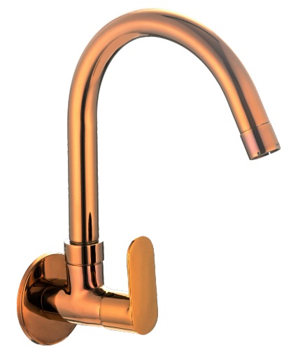 ORG 111 J Sink cock with swivel J spout and wall flange, wall mounted