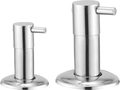 FL 322-23 Exposed part kit of concealed flush cock with fitting sleeve, operating lever and adjustable wall flange; compatible with 101-102