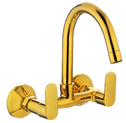 OG 120 J Sink mixer with swivel spout and wall flange, wall mounted