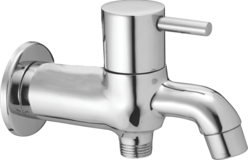 FL 308 Bib cock 2 way with wall flange