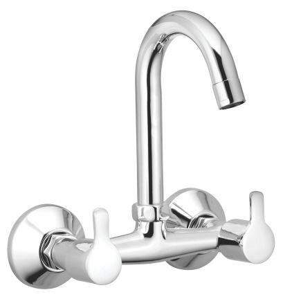 ML 1020 J Sink mixer with swivel spout and wall flange, wall mounted