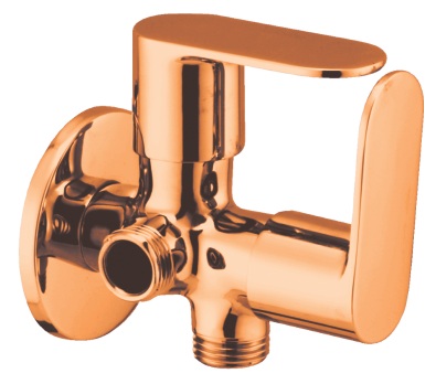ORG 109 Angular stop cock 2 way with wall flange