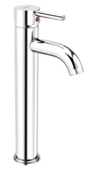 FL 307 Single lever basin mixer without popup waste system; 460mm braided hoses