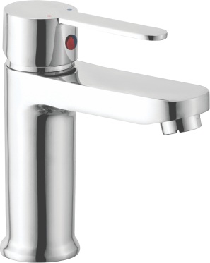 ML 1006 Single lever basin mixer without popup waste system; 250mm braided hoses