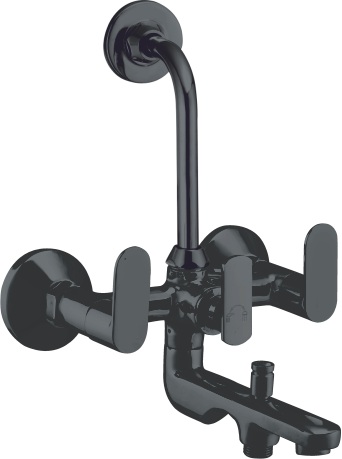 OBK 118 Wall mixer 3 in 1 with hand shower and overhead shower provision; 115mm bend pipe, connecting legs and wall flanges