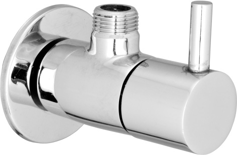 FL 302 Angular stop cock with wall flange
