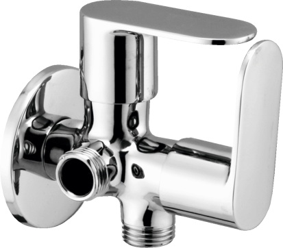 OC 109 Angular stop cock 2 way with wall flange
