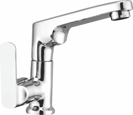OD 1110 Sink cock with swivel spout and wall flange, wall mounted
