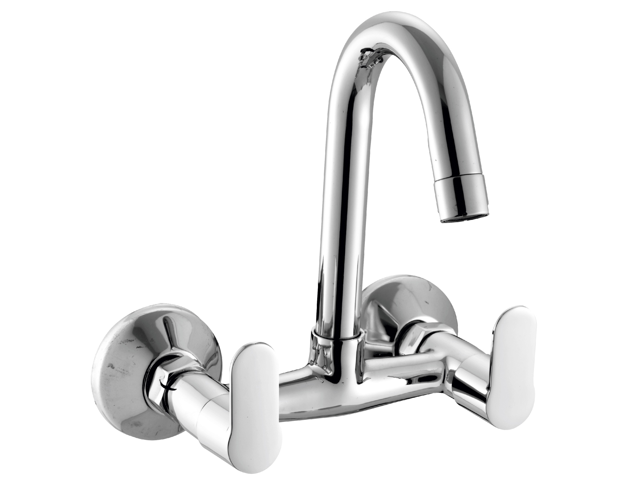 SM 720 Sink mixer with swivel spout and wall flange, wall mounted