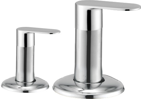 OC 150 Exposed part kit of concealed flush cock with fitting sleeve, operating lever and adjustable wall flange; compatible with 101-102
