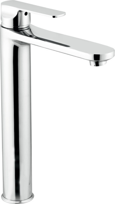 OD 1107 Single lever basin mixer with 150mm extension body, fixed spout, without popup waste system; 460mm braided hoses