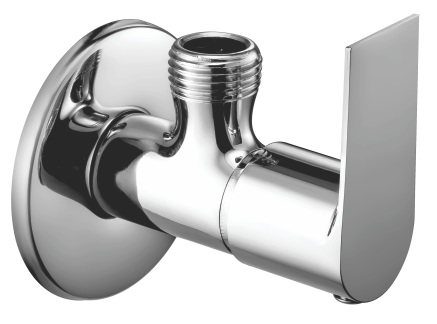 BT 502 Angular stop cock with wall flange
