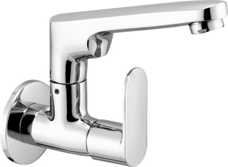 OC 110 Sink cock with swivel spout and wall flange, wall mounted