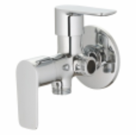 VC 909 Angular stop cock 2 way with wall flange